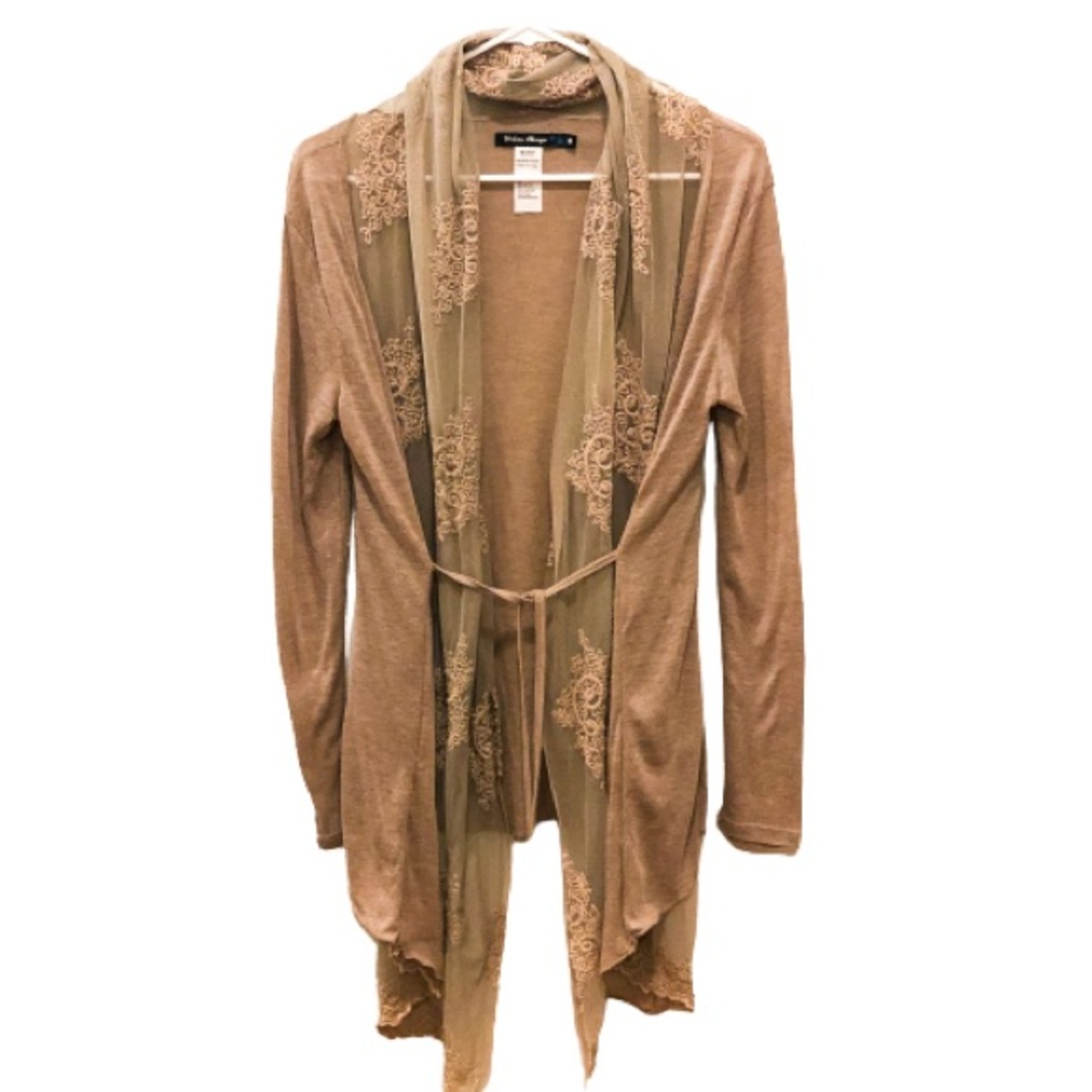 Urban Mango Women’s Cardigan with Lace Detail - M